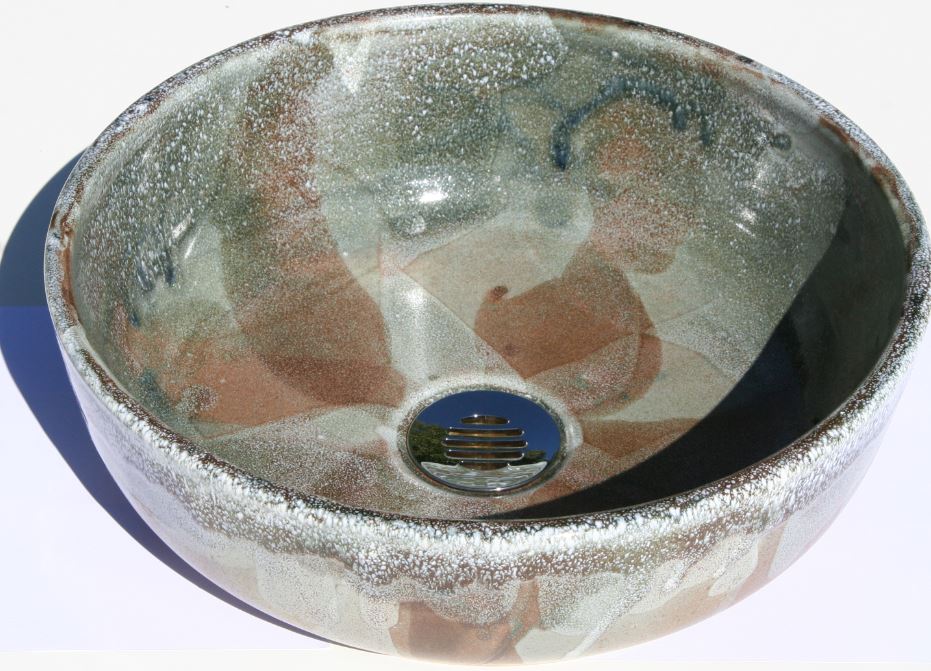 Braun glasiertes Keramiklavabo